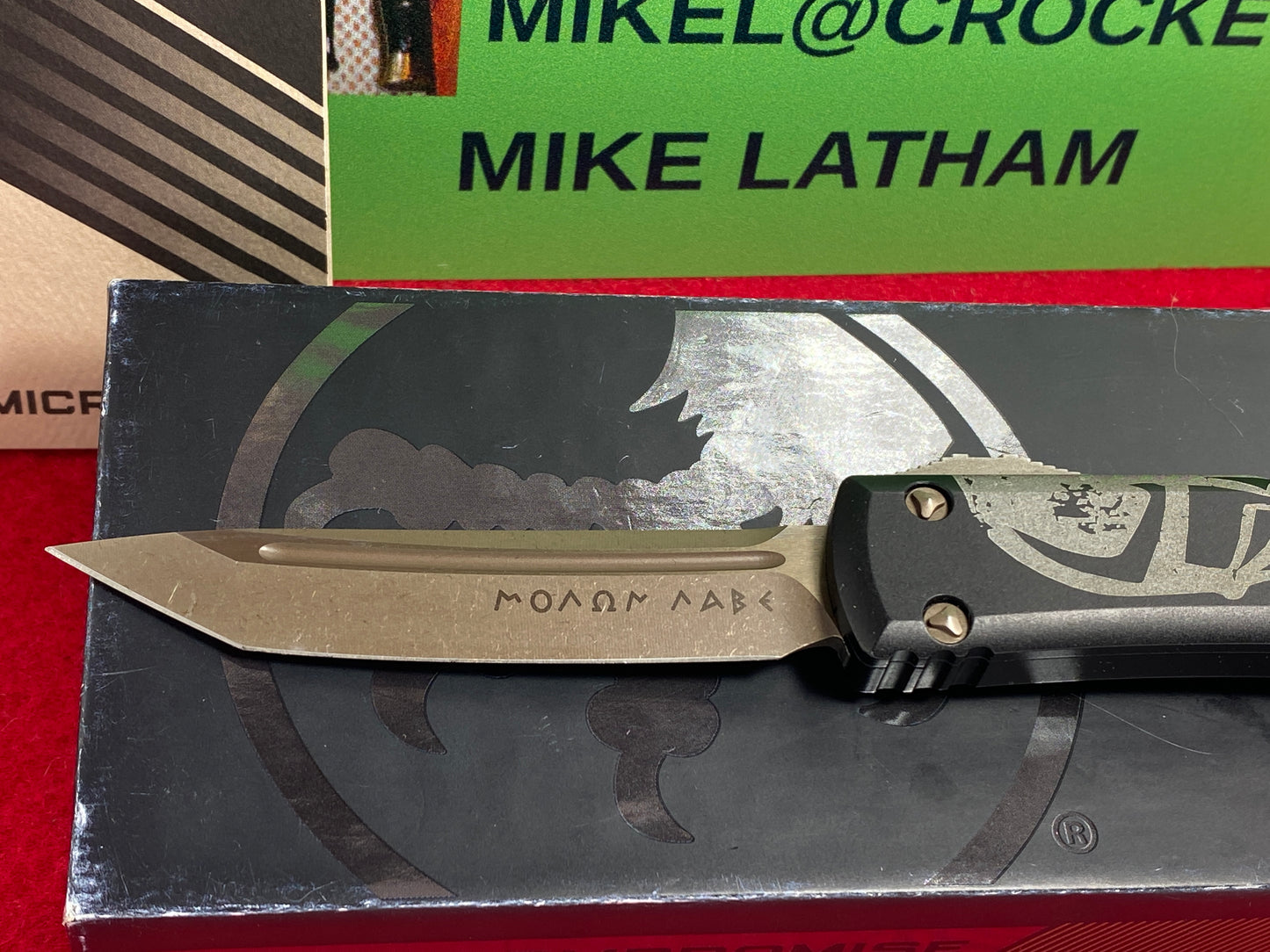 MICROTECH ULTRATECH T/E 02/2022 MOLON LABE OTF SIGNATURE SERIES 123-13 ML TACTICAL AUTOMATIC KNIFE BRONZED APOCALYPTIC STANDARD