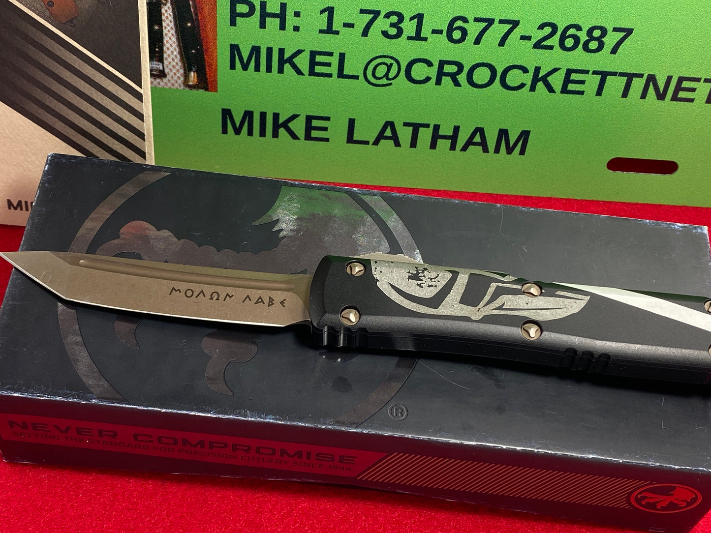 MICROTECH ULTRATECH T/E 02/2022 MOLON LABE OTF SIGNATURE SERIES 123-13 ML TACTICAL AUTOMATIC KNIFE BRONZED APOCALYPTIC STANDARD