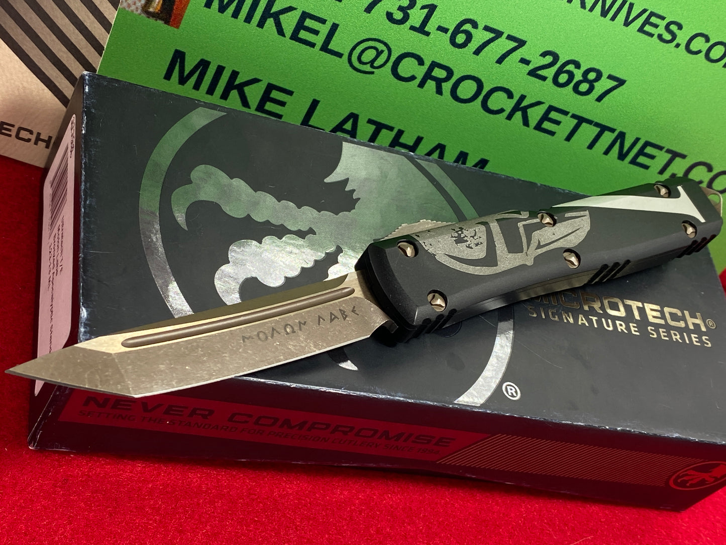 MICROTECH ULTRATECH T/E 02/2022 MOLON LABE OTF SIGNATURE SERIES 123-13 ML TACTICAL AUTOMATIC KNIFE BRONZED APOCALYPTIC STANDARD