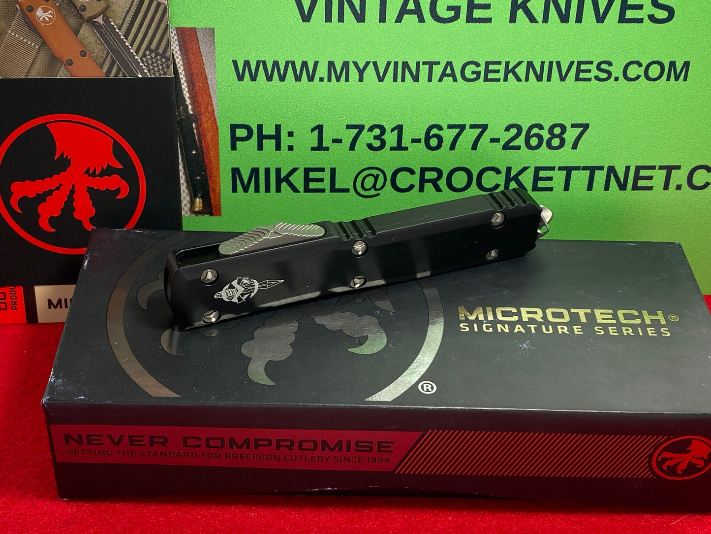 MICROTECH ULTRATECH WARHOUND 09/2023 OTF SIGNATURE SERIES 119W-10 S TACTICAL AUTOMATIC KNIFE STONEWASH STANDARD