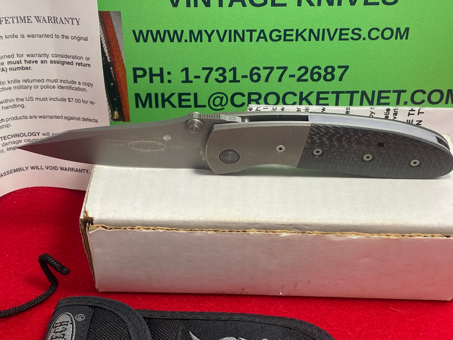 MICROTECH LIGHTFOOT L.C.C. SHARK 01/2001 DOUBLE ACTION BEAD BLAST PLAIN BLADE TACTICAL AUTOMATIC KNIFE FIBER CARBON HANDLES