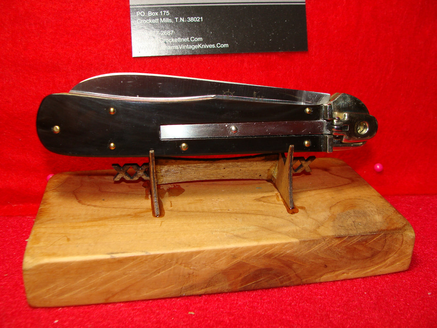 HUBERTUS SOLINGEN GERMANY 2005 LEVER AUTOMATIC 13.5 CM GERMAN AUTOMATIC KNIFE BUFFALO HORN HANDLES