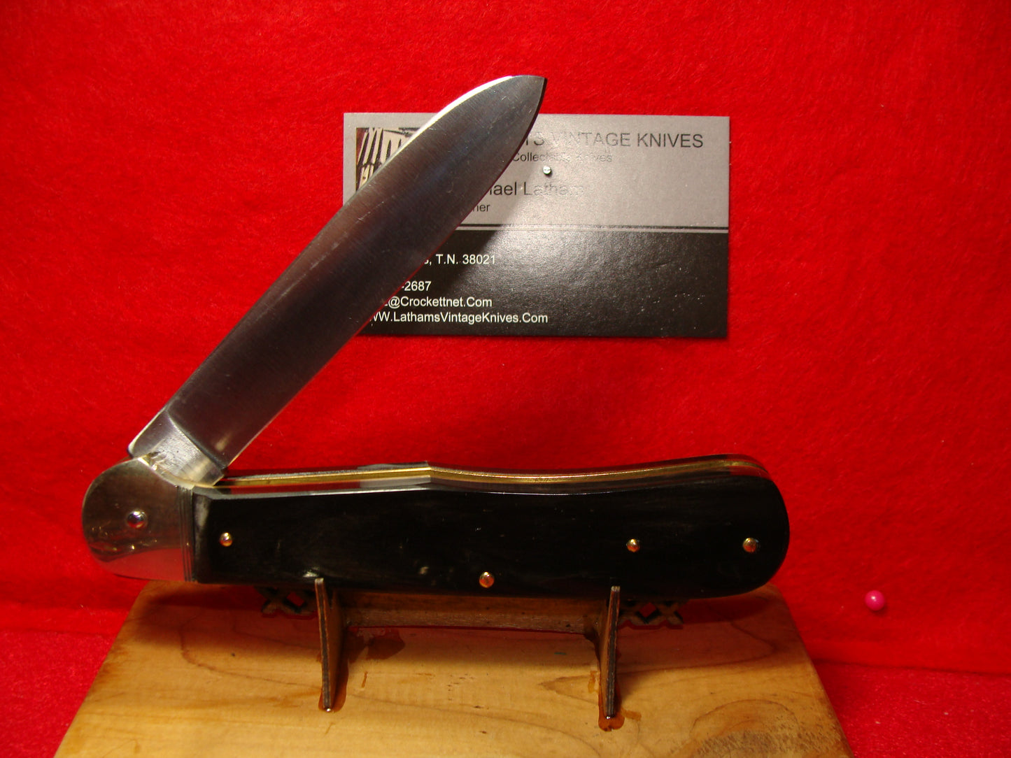 HUBERTUS SOLINGEN GERMANY 2005 LEVER AUTOMATIC 13.5 CM GERMAN AUTOMATIC KNIFE BUFFALO HORN HANDLES