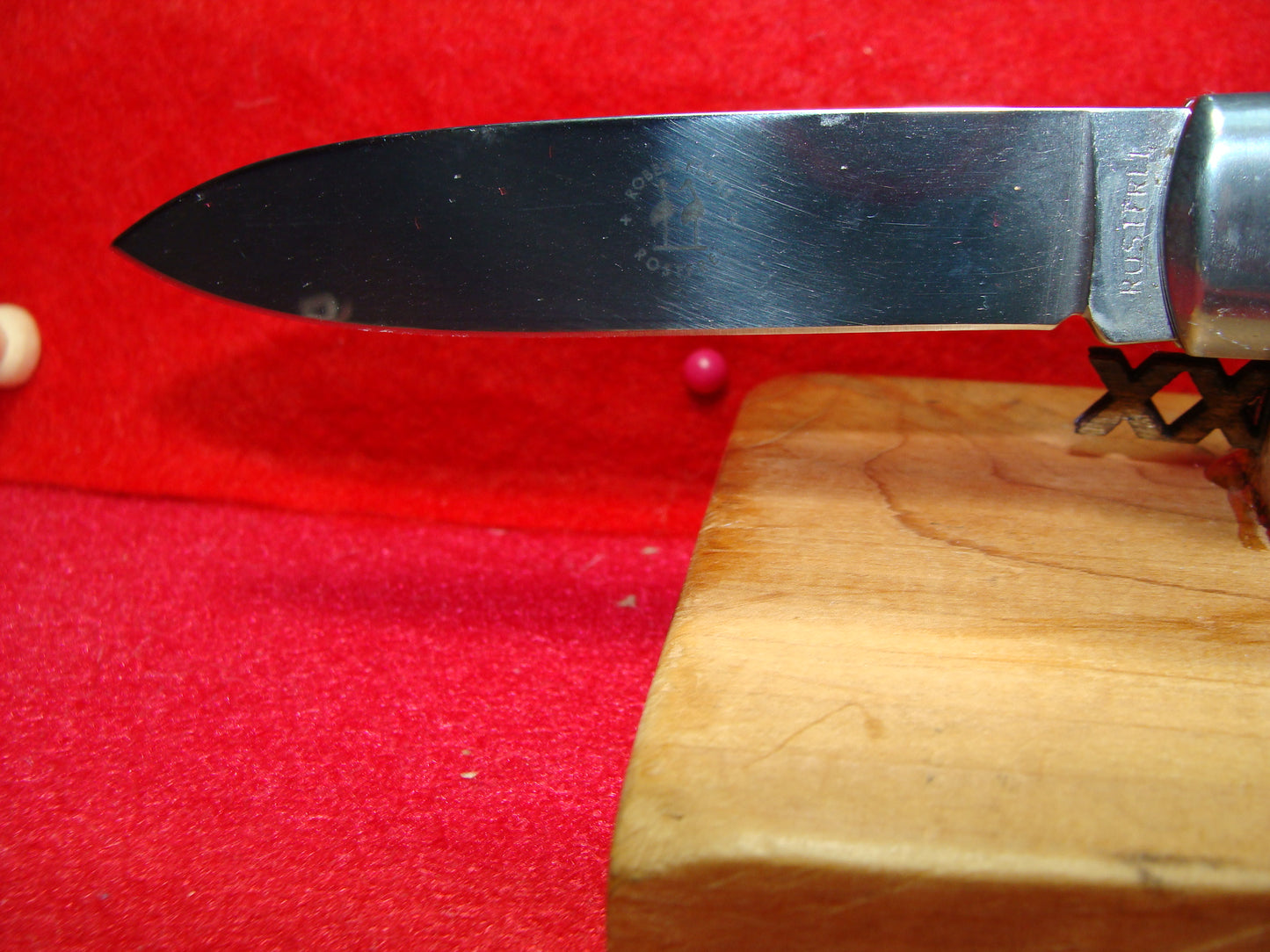 KISSING CRANE ROBI KLASS SOLINGEN GERMANY 1990-99 LEVER AUTOMATIC BIRDS HEAD ITALIAN AUTOMATIC KNIFE WOOD HANDLES