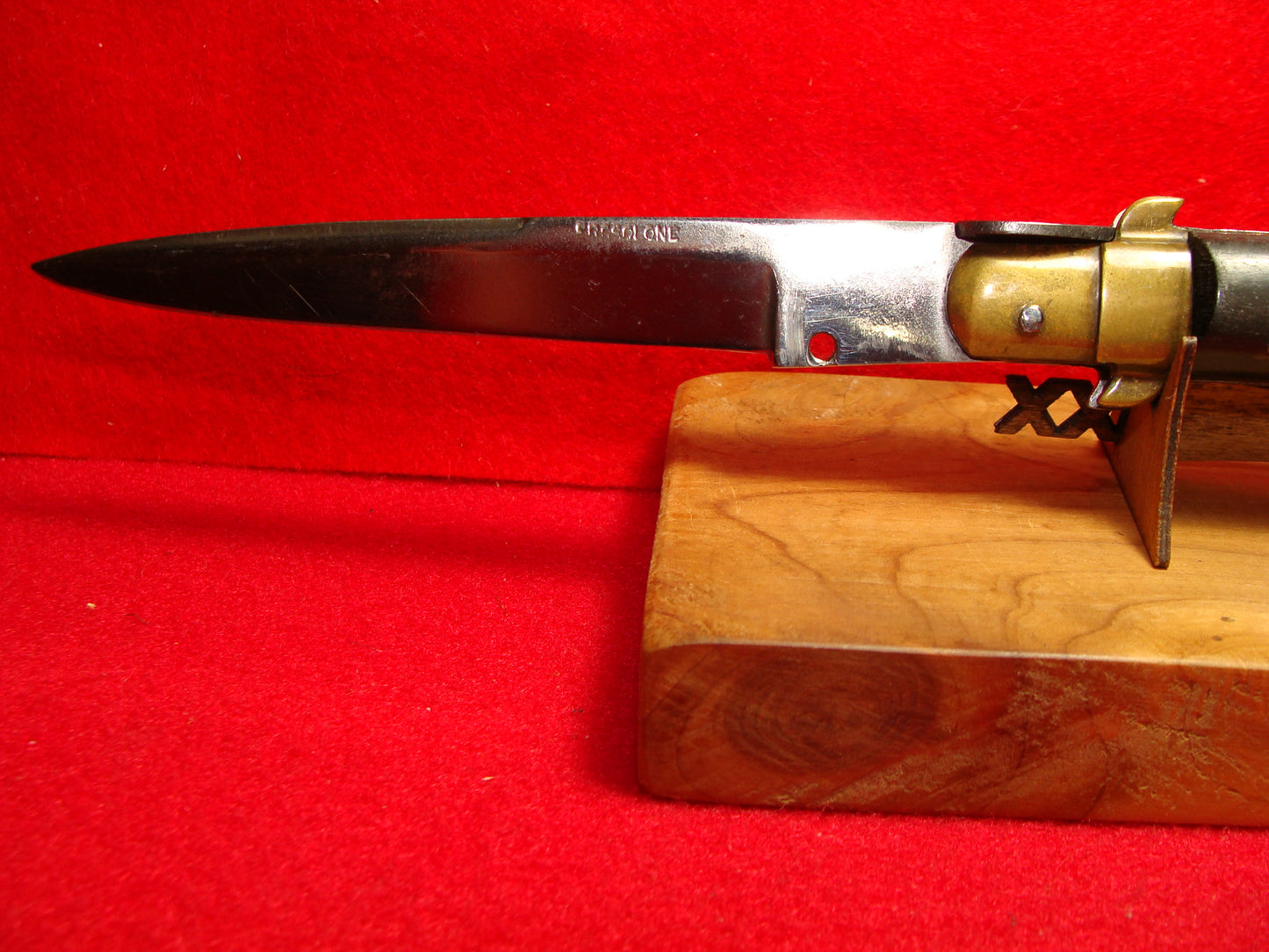 FROSOLONE ITALIAN PICK LOCK 1925-35 ITALIAN AUTOMATIC KNIFE 10 1/4" BUFFALO HORN HANDLES