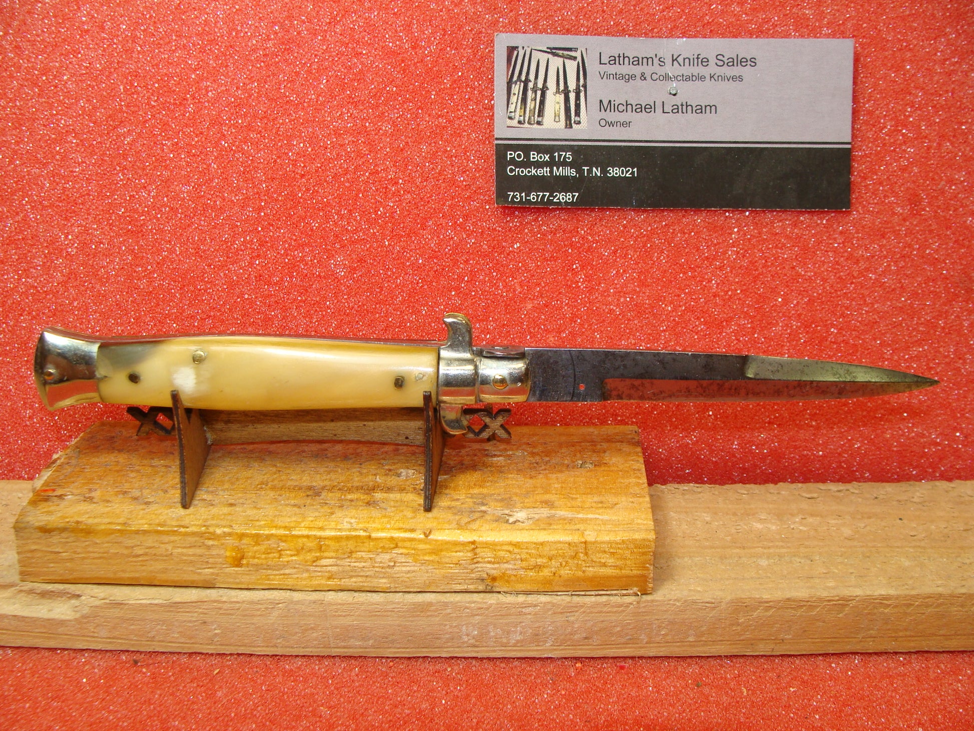 FROSOLONE ITALIAN PICK LOCK 1925-35 ITALIAN AUTOMATIC KNIFE 10 1/4 BU –  Latham's Vintage Sales