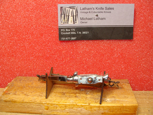 MINI KEY CHAIN PICK LOCK 2010-19 IMPORTED AUTOMATIC KNIFE MIXED COLOR PLASTIC HANDLES