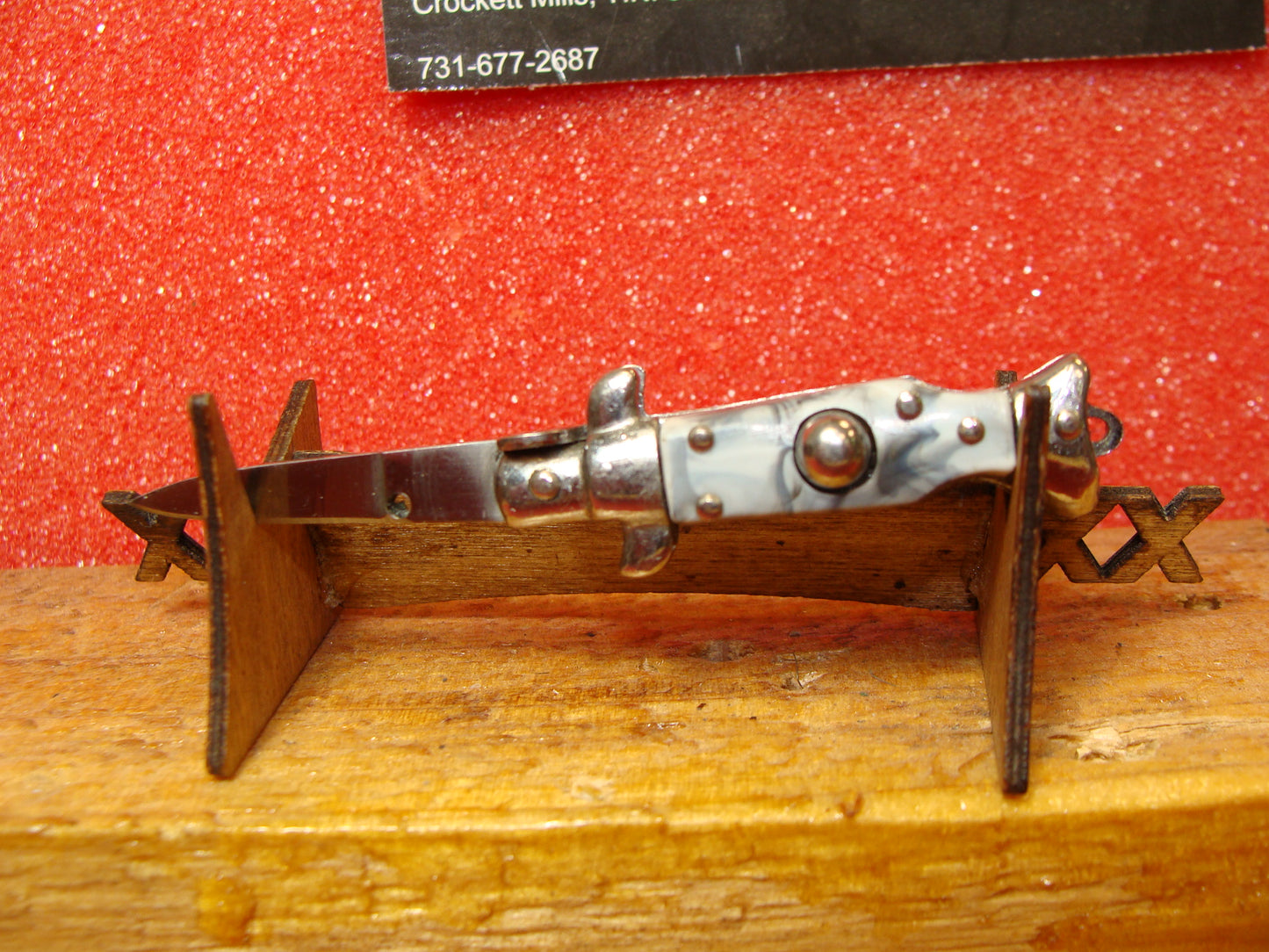 MINI KEY CHAIN PICK LOCK 2010-19 IMPORTED AUTOMATIC KNIFE MIXED COLOR PLASTIC HANDLES