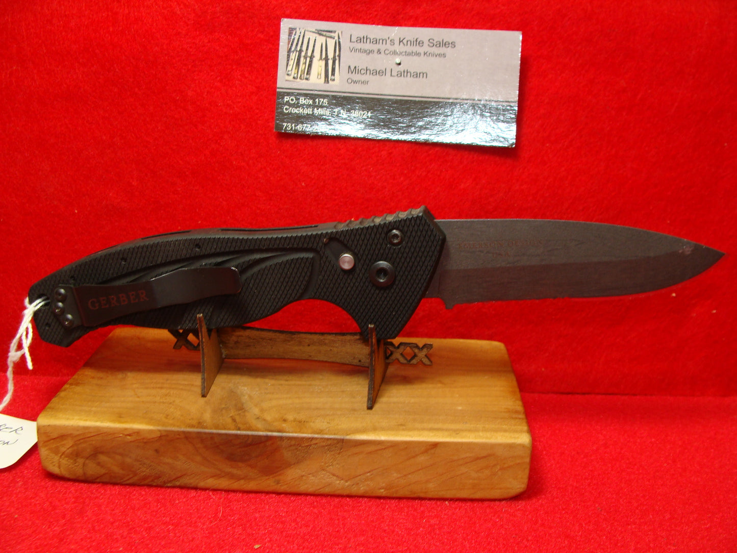 GERBER EMERSON DESIGN USA 1990-98 TACTICAL AUTOMATIC KNIFE 6061-T6 ALUMINUM HANDLES