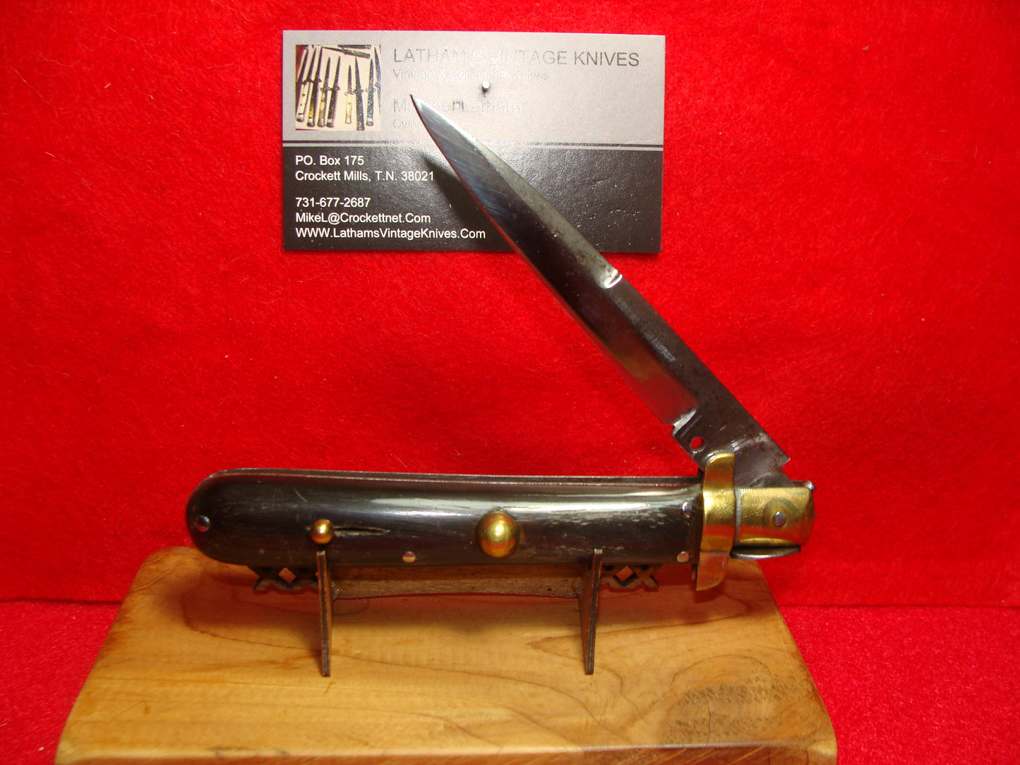 UNSTAMPED "STERILE" FROSOLONE ITALY 1920-30 PICK LOCK ITALIAN AUTOMATIC KNIFE BUFFALO HORN HANDLES