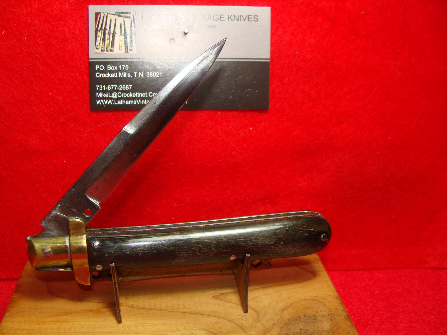 UNSTAMPED "STERILE" FROSOLONE ITALY 1920-30 PICK LOCK ITALIAN AUTOMATIC KNIFE BUFFALO HORN HANDLES