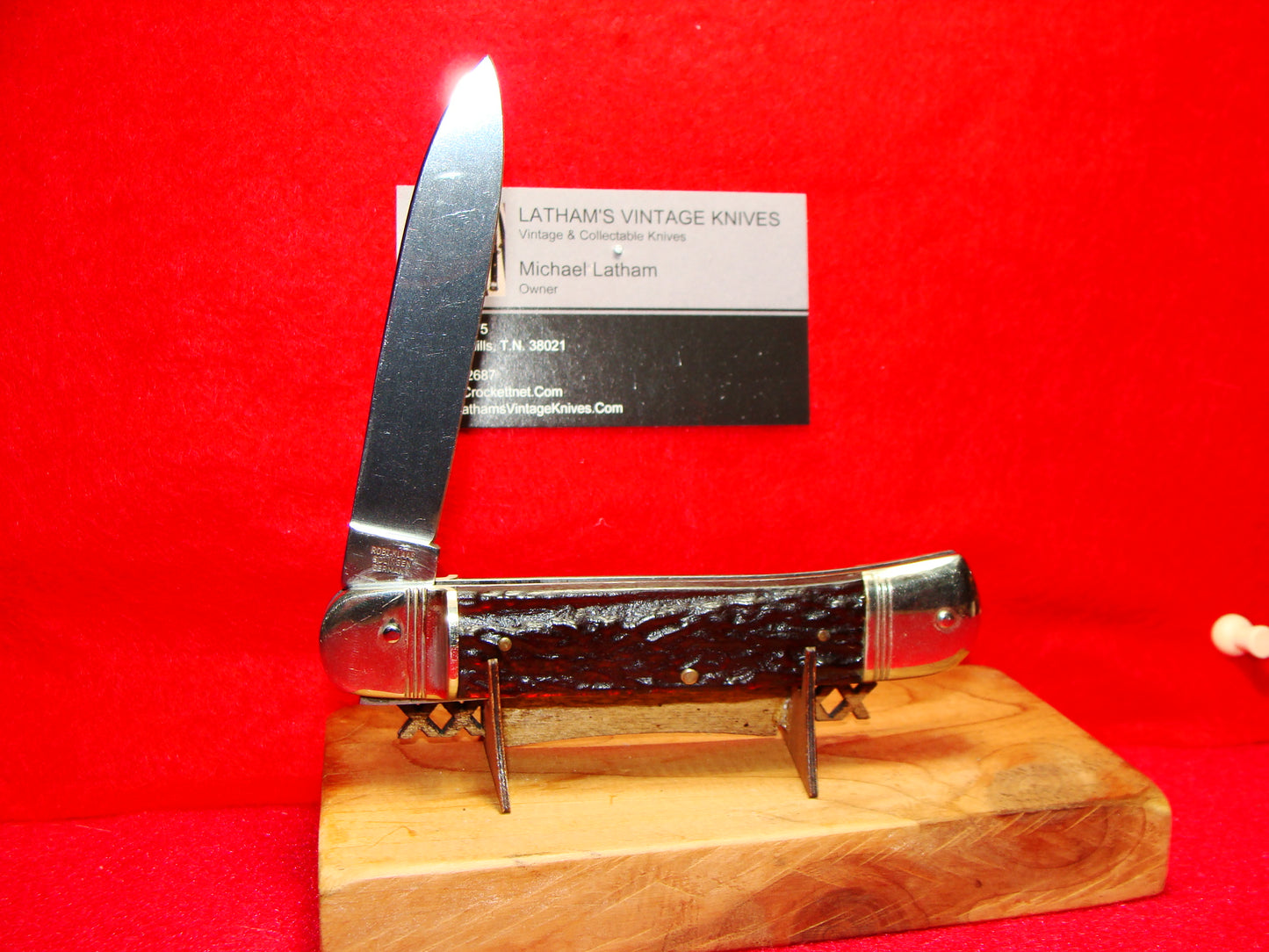 KISSING CRANE ROBI KLAAS SOLINGEN GERMANY 1960-70 LEVER AUTOMATIC 11 CM GERMAN AUTOMATIC KNIFE BROWN IMITATION HANDLES