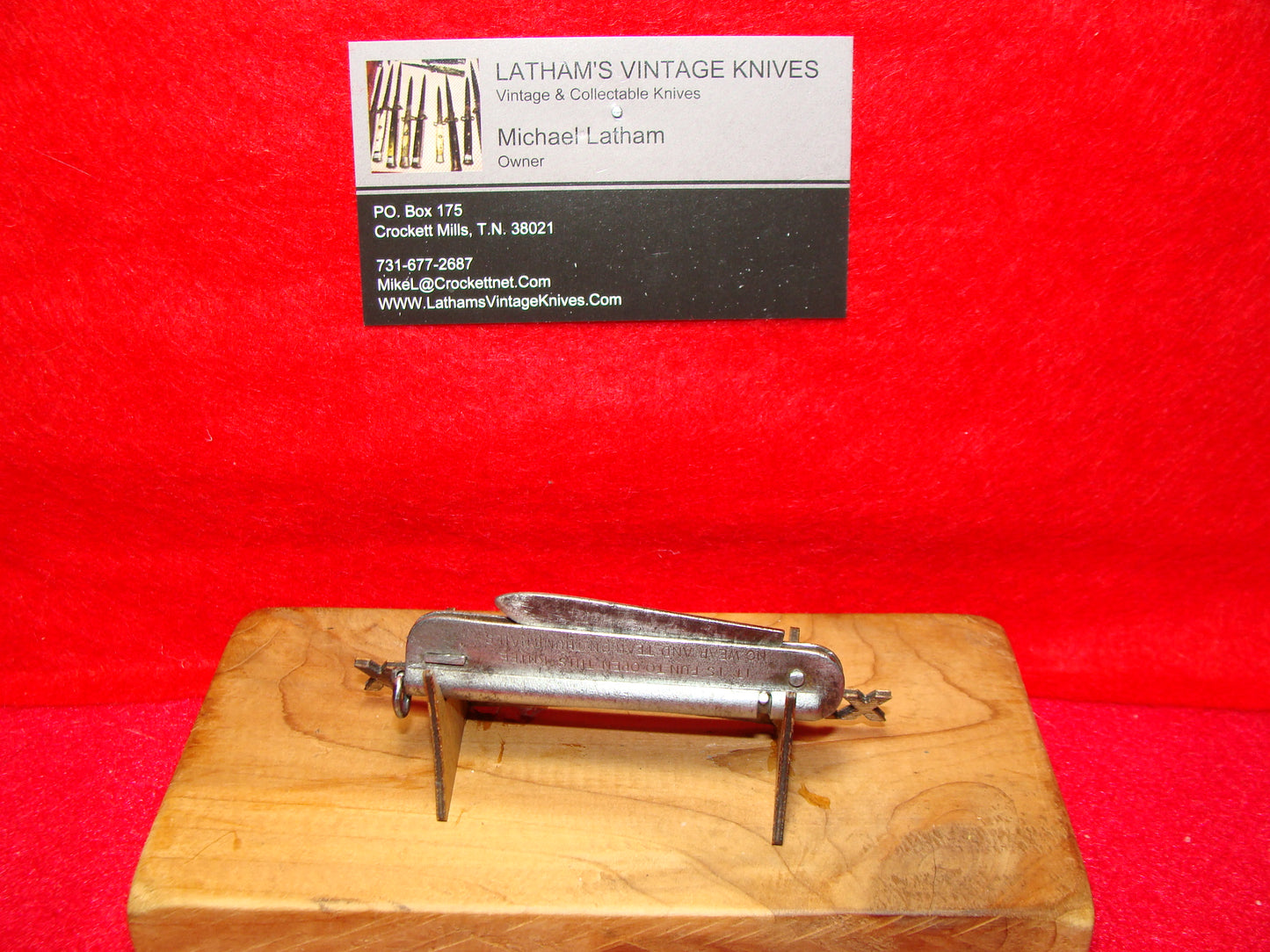 GEORGE MILLER NOVELTY PENKNIFE 1880-1889 BAIL RELEASE VINTAGE AMERICAN AUTOMATIC KNIFE ALL METAL