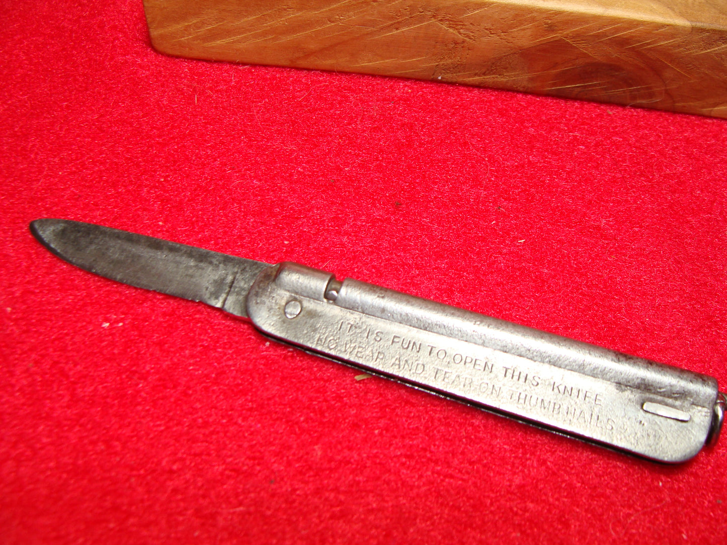 GEORGE MILLER NOVELTY PENKNIFE 1880-1889 BAIL RELEASE VINTAGE AMERICAN AUTOMATIC KNIFE ALL METAL