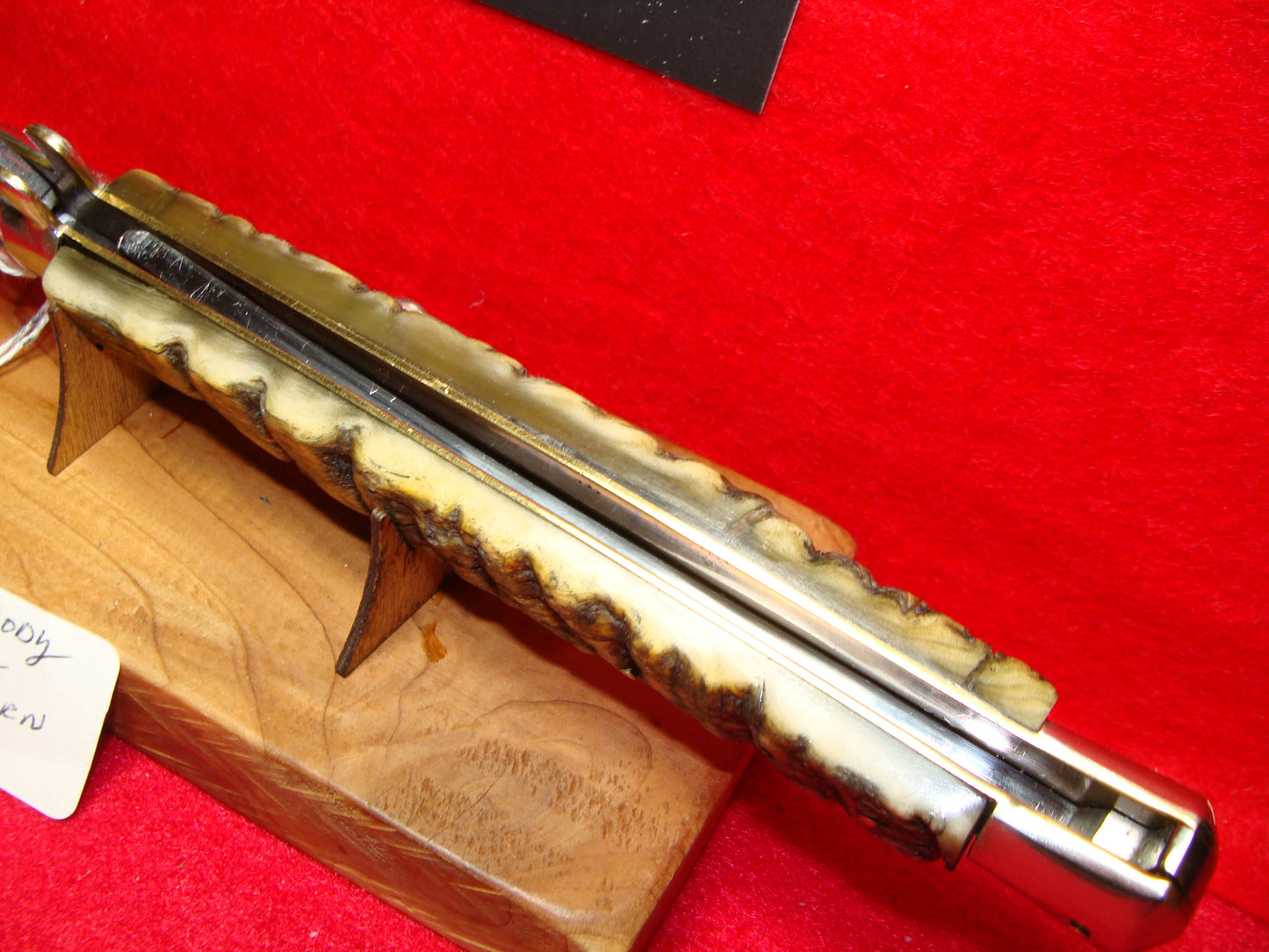 B SVOBODY ITALY 1950-56 PICK LOCK STILETTO 33 CM ITALIAN AUTOMATIC KNIFE RAMS HORN HANDLES