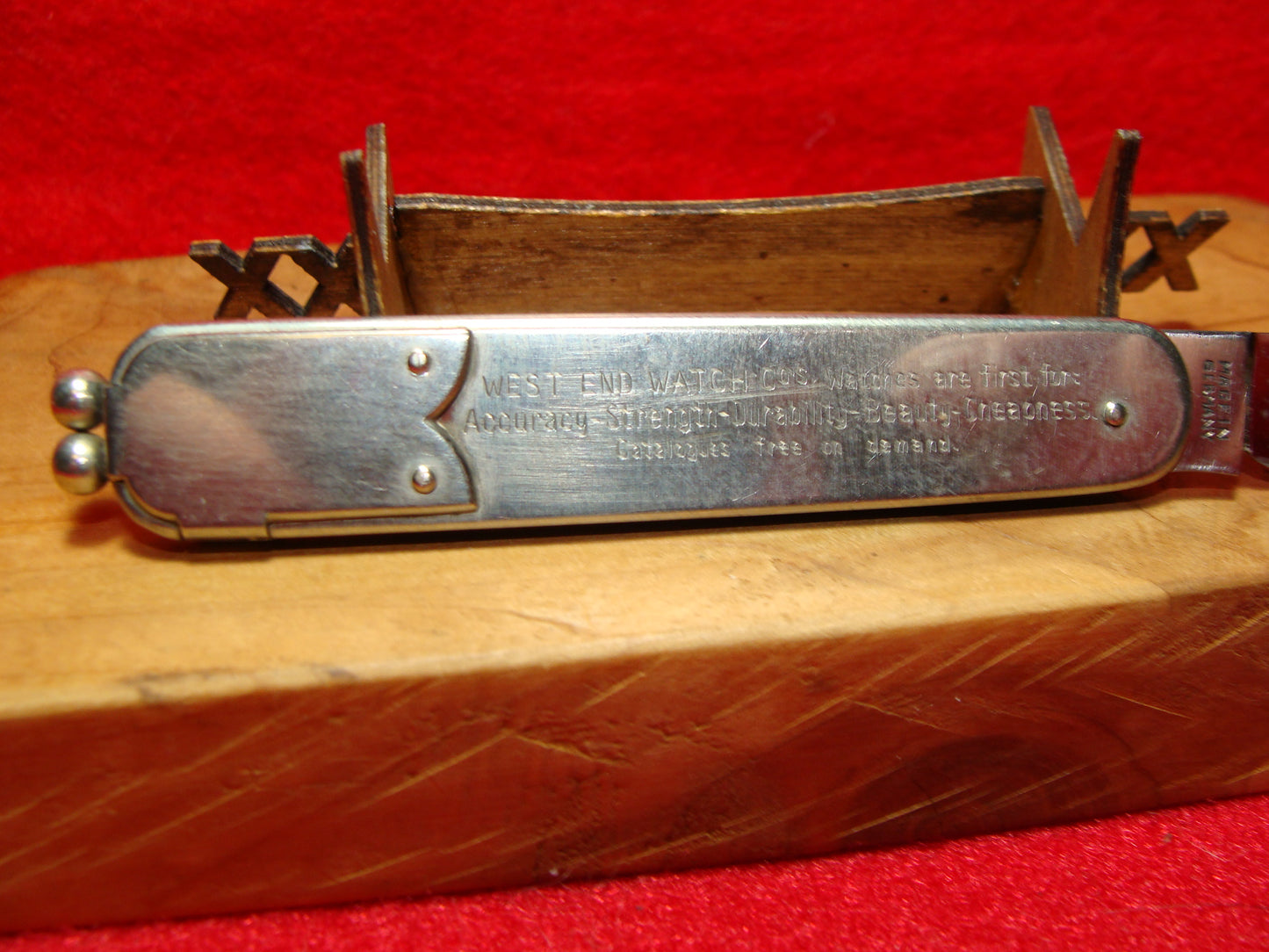 HENRY KAUFMAN GERMANY 1925-36 BODY RELEASE PURSE CLASP GERMAN AUTOMATIC KNIFE ALL METAL SALESMAN MODEL