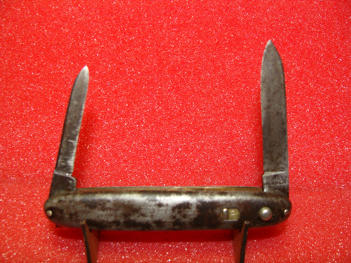 CUTIND CO. GERMANY 1920-30  DOUBLE BUTTON GERMAN AUTOMATIC KNIFE 3 3/8" ALL METAL HANDLES