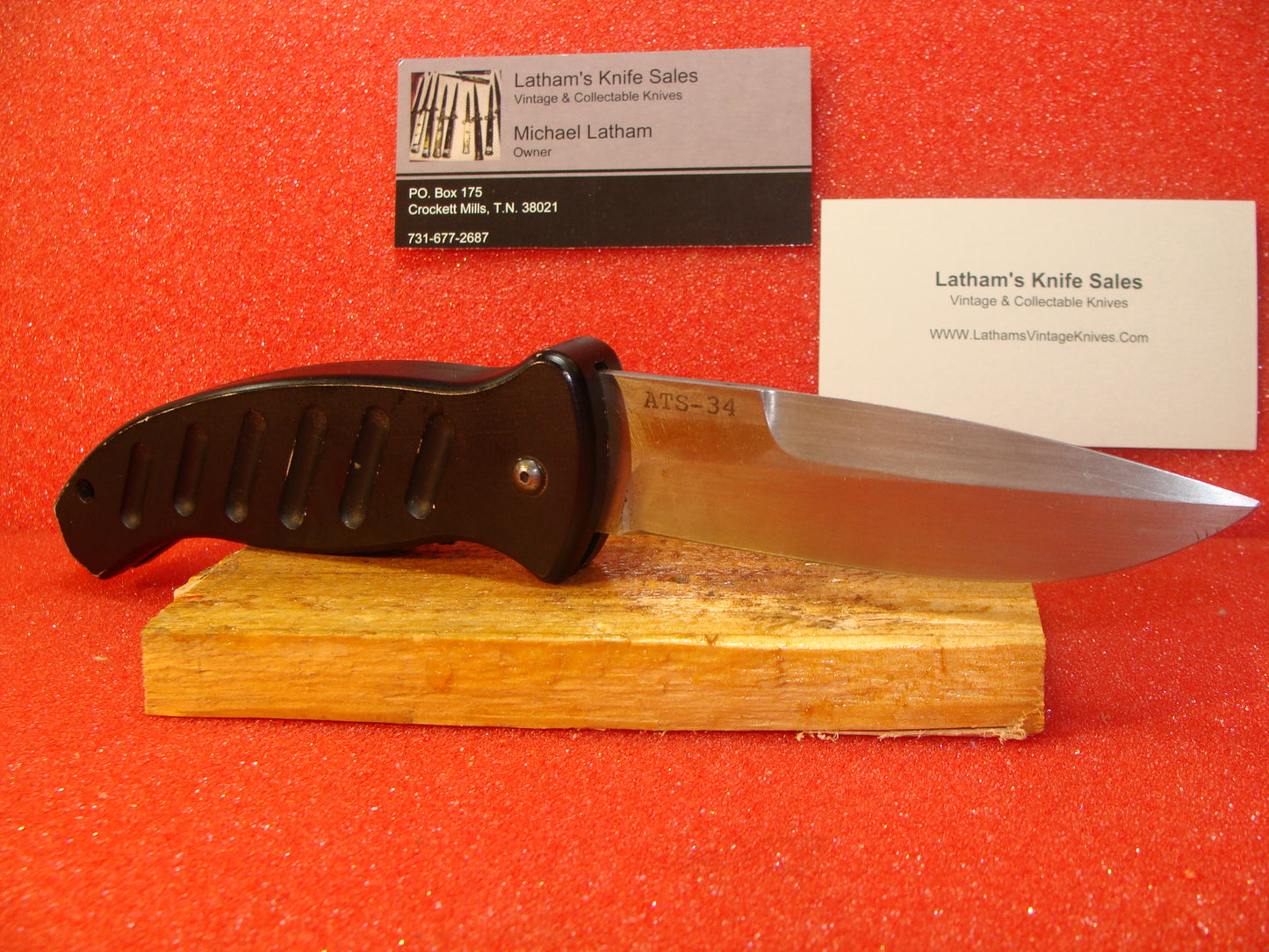 WOODARD, BUCK COMBAT CUSTOM KNIFE  #119 OF 500  TACTICAL AUTOMATIC KNIFE BLACK AIRCRAFT ALUMINUM HANDLE