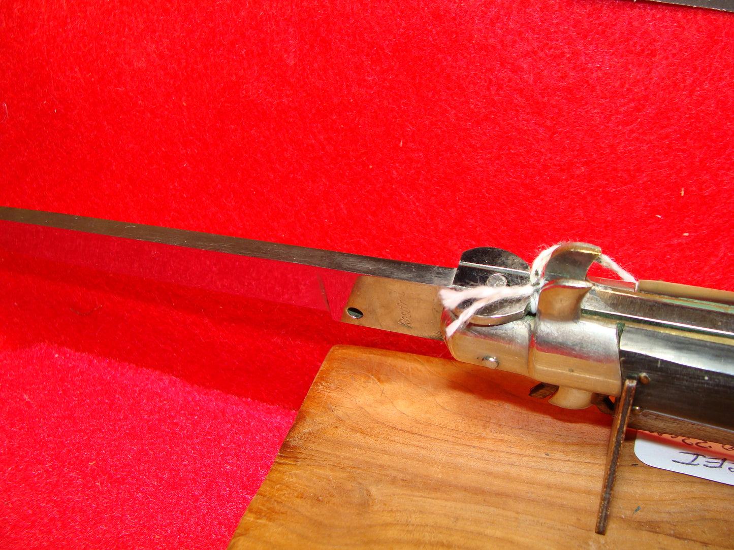 ROSTFREI ITALY 1962-68 TRANSITION SWIVEL BOLSTER STILETTO 33 CM ITALIAN AUTOMATIC KNIFE BUFFALO HORN HANDLES