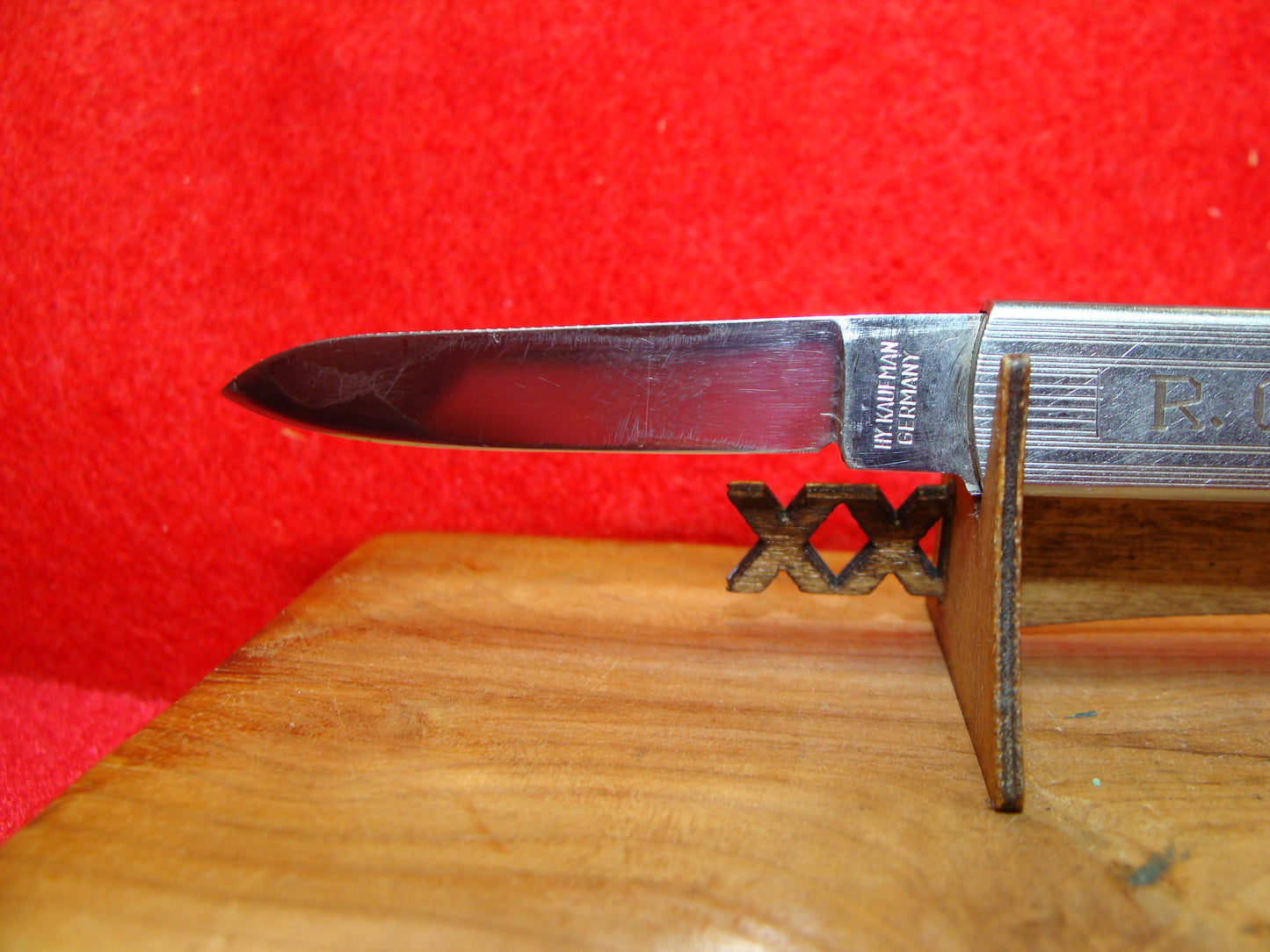 HY KAUFMAN GERMANY 1960-68 SMALL PEN KNIFE BODY RELEASE GERMAN AUTOMATIC KNIFE ALL METAL