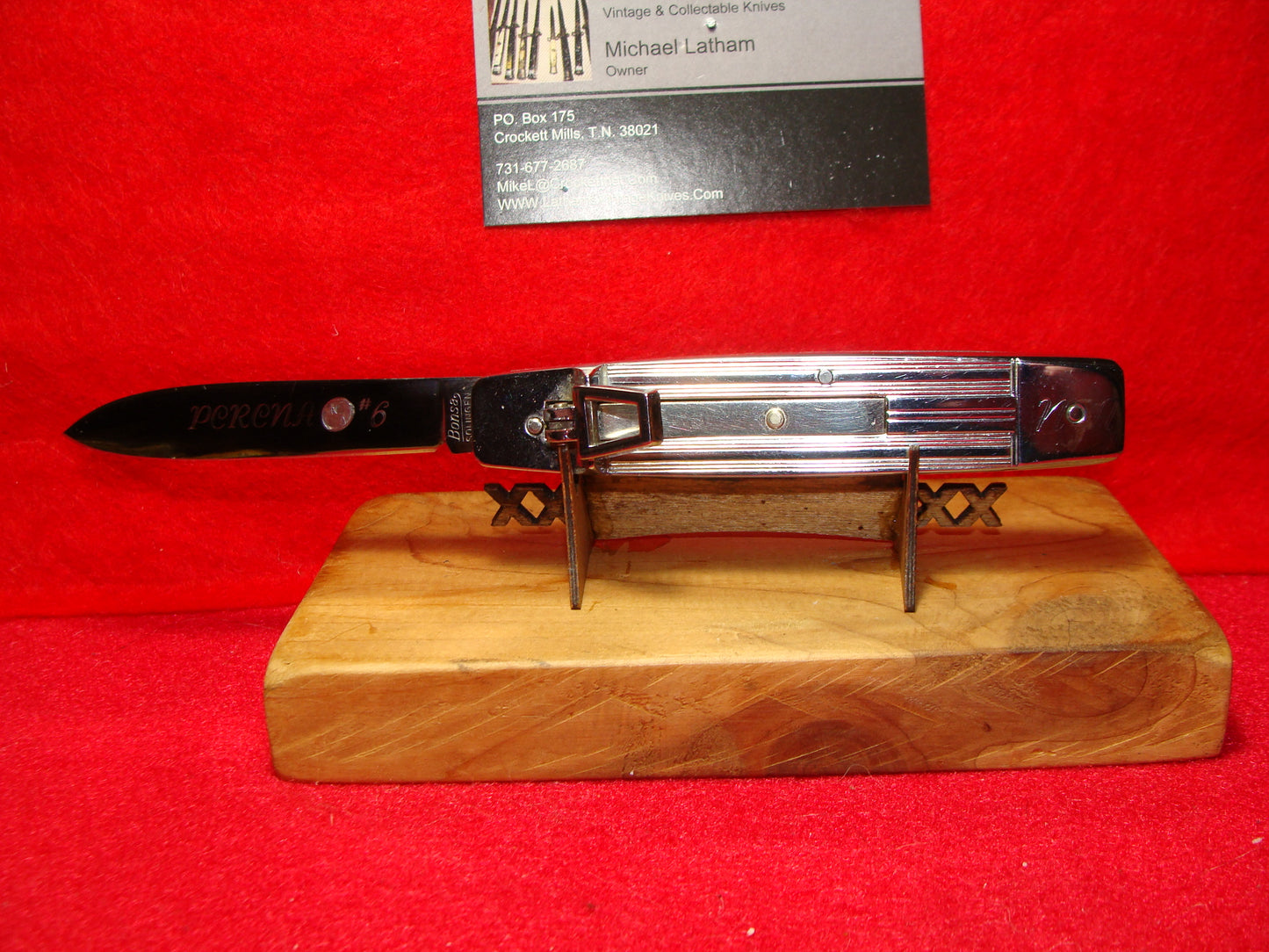 BONSA ROSTFREI SOLINGEN GERMANY 1965-72 LEVER AUTOMATIC PCRCNA #6 GERMAN AUTOMATIC KNIFE ALL METAL HANDLES