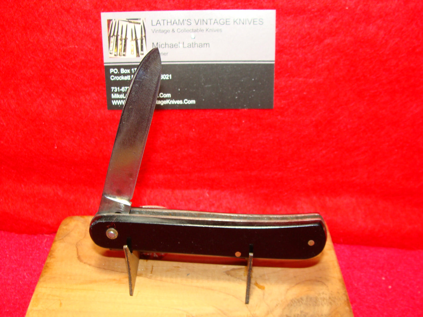 PUP GERMANY 1950-60 LEVER AUTOMATIC 10 CM GERMAN AUTOMATIC KNIFE BLACK COMPOSITION HANDLES