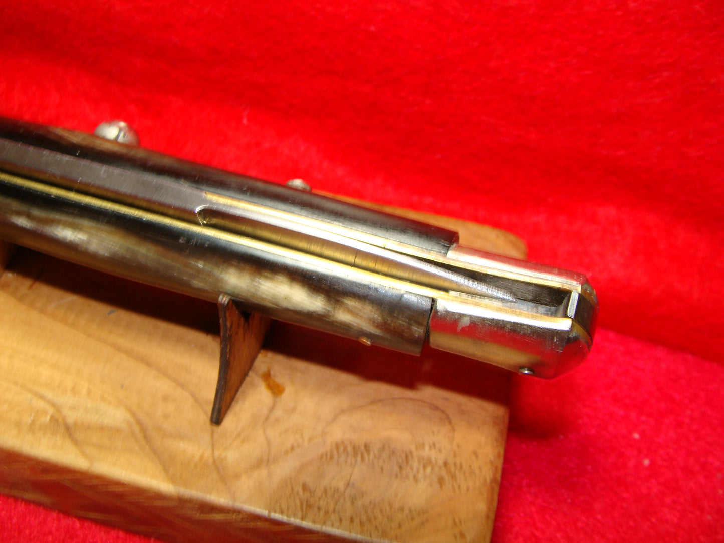 ROMANELLI EXPORT & IMPORT CO. MADE IN ITALY 1950-56 PICK LOCK STILETTO 28 CM ITALIAN AUTOMATIC KNIFE BUFFALO HORN HANDLES