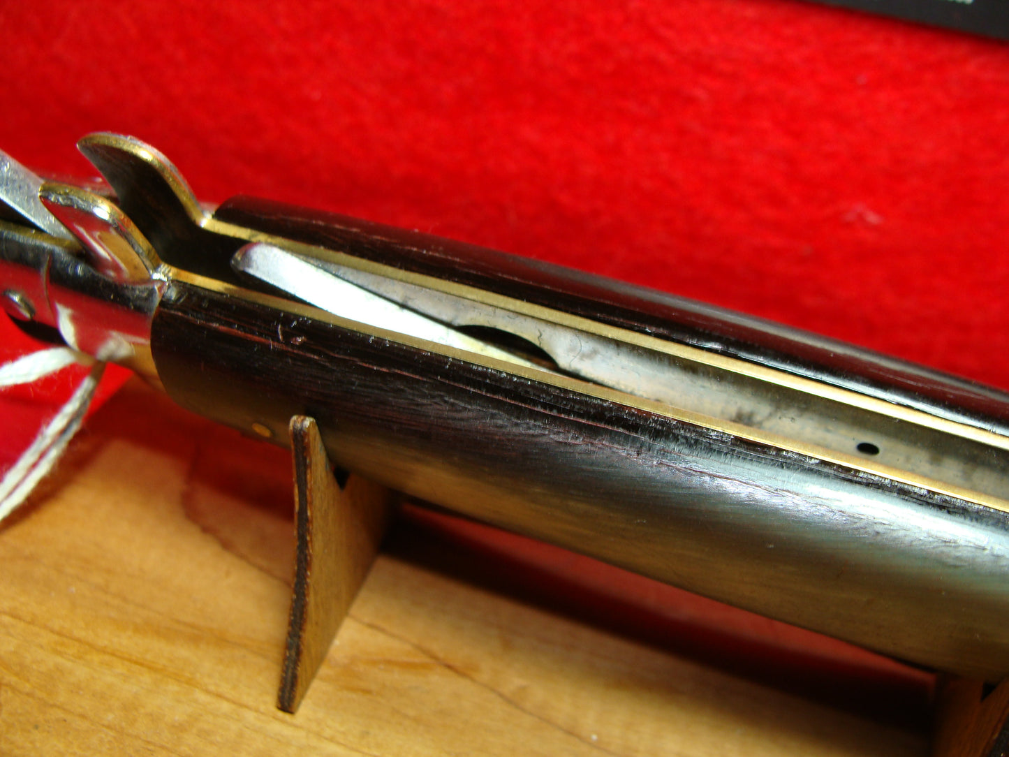 S.M. CO. ITALY 1950-56 PICK LOCK STILETTO 28 CM ITALIAN AUTOMATIC KNIFE BUFFALO HORN HANDLES