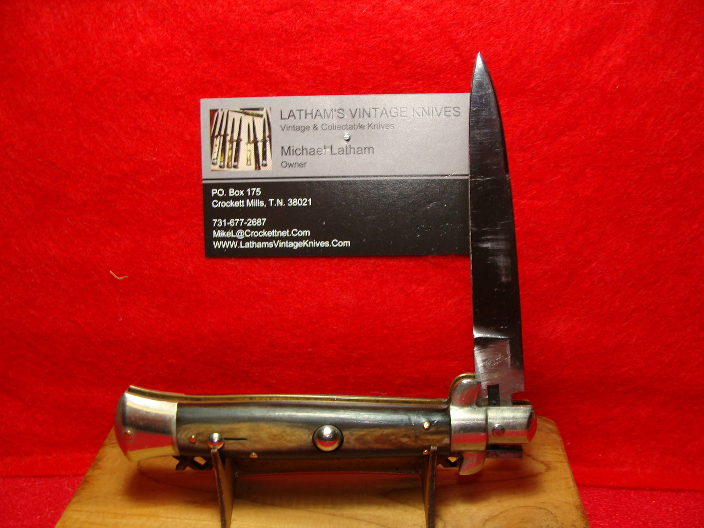 ROSTFREI PATENT ITALY 1962-68 BO/BC STILETTO 20 CM ITALIAN AUTOMATIC KNIFE BUFFALO HORN HANDLES